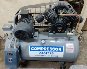 3HP Heavy Duty Reciprocating Piston Air Compressor mounted on 160 Liter Air Receiver