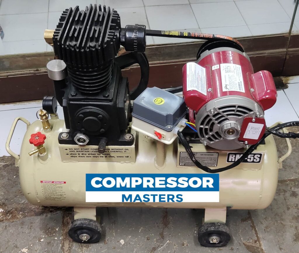 1HP Double Piston Cylinder Oil Lubricated Air Compressor