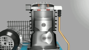 Piston Reciprocating Air Compressor Working Animation